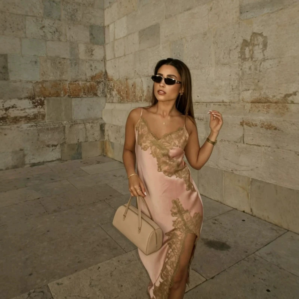 ZARA Summer Sexy Lace Asymmetric Strappy Dress